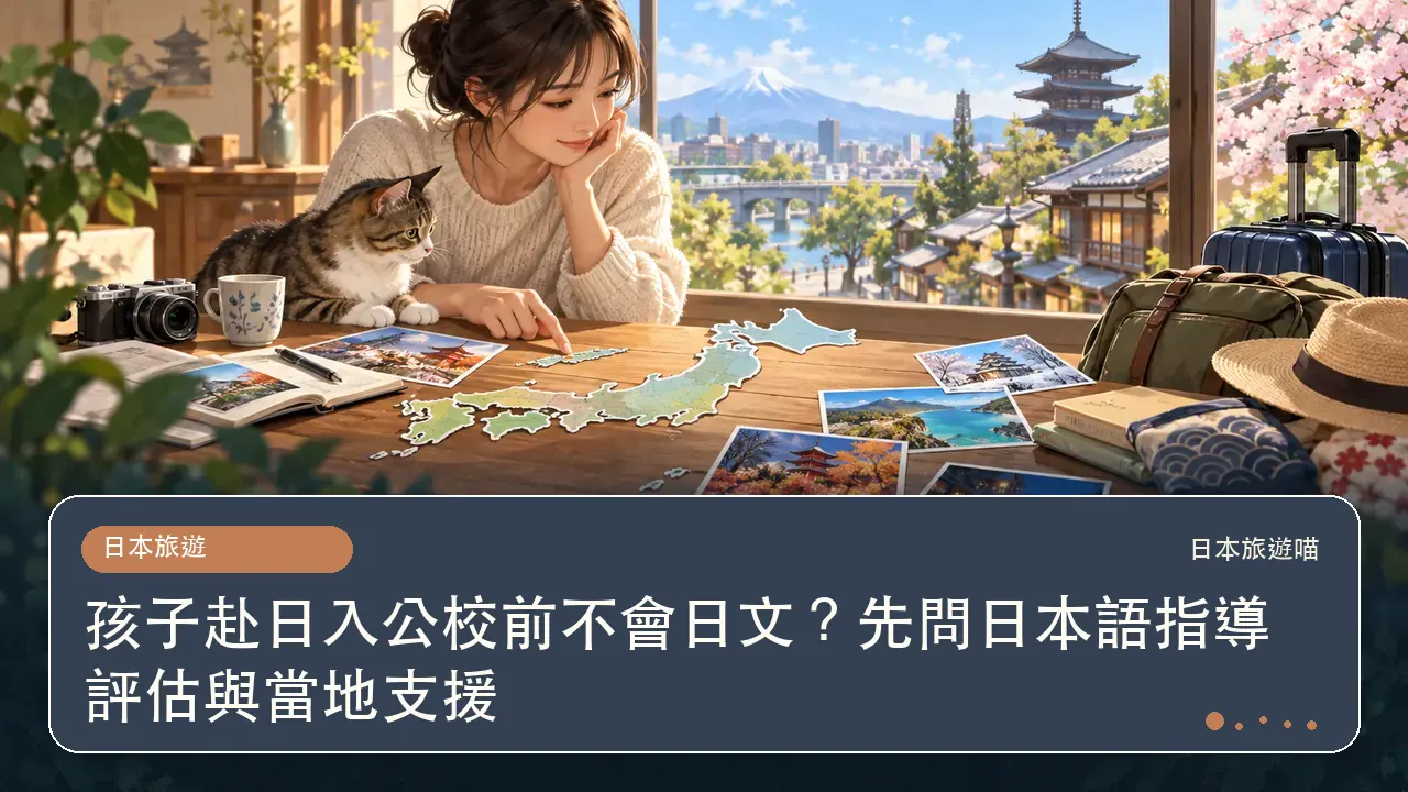 孩子赴日入公校前不會日文？先問日本語指導評估與當地支援主題插畫